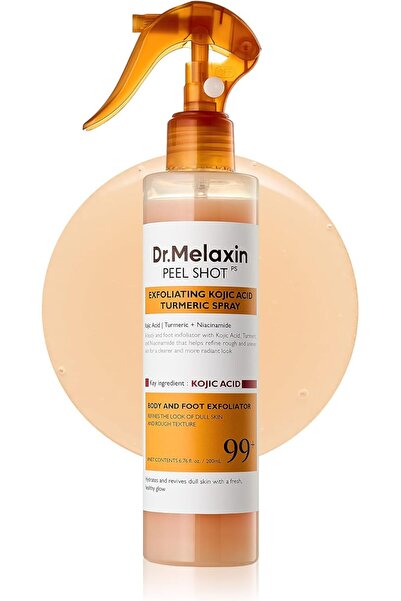 Dr.Melaxin بخاخ دكتور ميلاكسين لتقشير الجسم والوجه بحمض الكوجيك والكركم، 200 مل