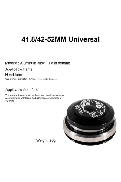 Choice سماعة رأس دراجة جبلية من 41.8 إلى 52 مم، مزودة بمجموعة محامل مغلقة داخ...