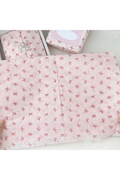 Choice ورق تغليف زهور وردي اللون، 10 قطع، مصنوع يدويًا من القطن، مزين بفيونكة...