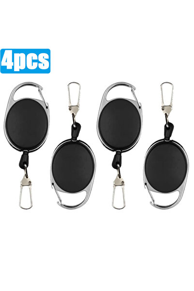 Choice 4 قطع، سلسلة مفاتيح قابلة للتعديل من 1 إلى 10 قطع، مشبك لشارة العمل، م...