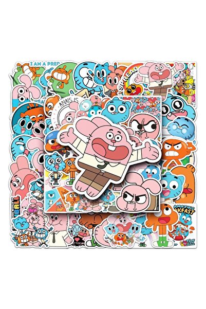 Choice QT-335 50 قطعة ملصقات جرافيتي مستوحاة من عالم غامبول المدهش، مناسبة لل...