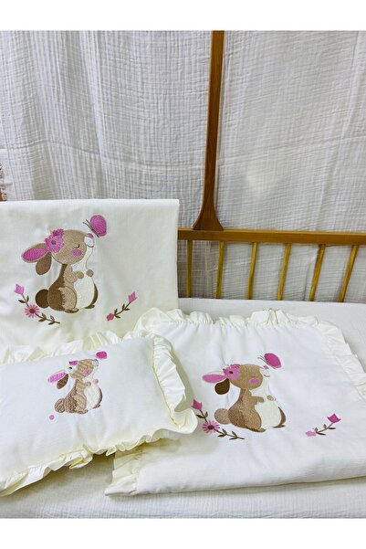 Tly Home Textiles طقم باني بلوم المريح – طقم مكون من 3 قطع مطرزة مع غطاء سرير...