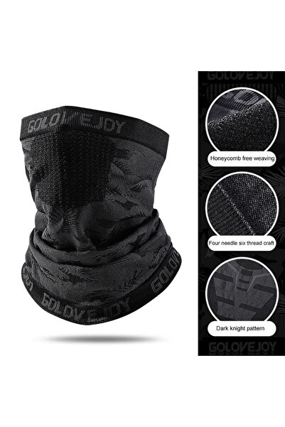 Choice قناع وجه شتوي لركوب الدراجات من كومكوسي، بلونين بسيطين، مبطن بالصوف، وشاح تدفئة للرقبة، مناسب للجري.