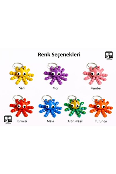 ÇK 3D TASARIM Sevimli Ahtapot Anahtarlık