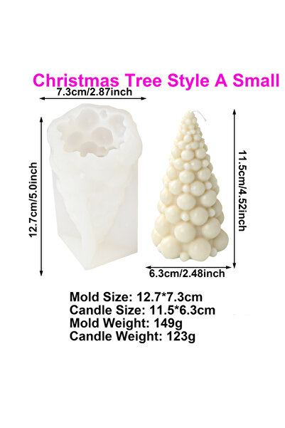 choice2 قالب سيليكون ثلاثي الأبعاد لشجرة عيد الميلاد، اصنعها بنفسك، شمعة يدوي...