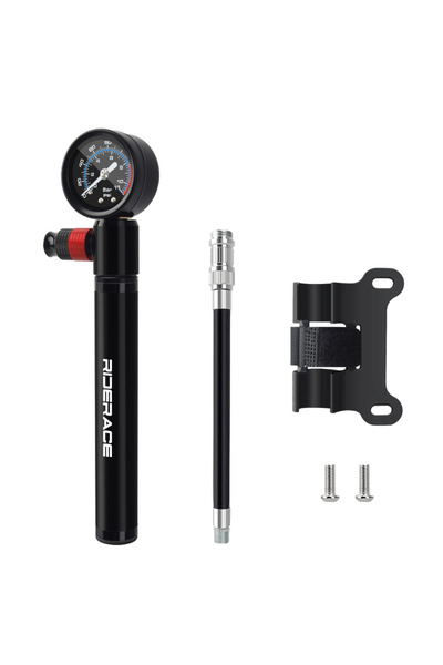 Choice مضخة هواء يدوية محمولة للدراجات الهوائية، سوداء اللون، ضغط عالٍ يصل إل...