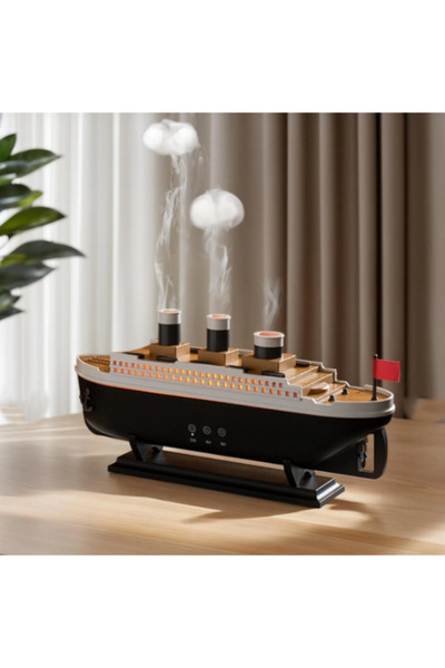 Tekno Gökhan Jellyfish Titanic Gemi Şeklinde Aroma Difüzör LED Işıklı Sessiz ...