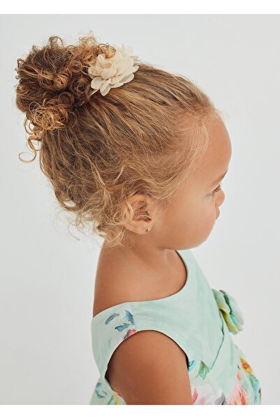 Abel & Lula Mayoral Abel Lula Girl's Double Tulle Flower Buckle Sky Beige