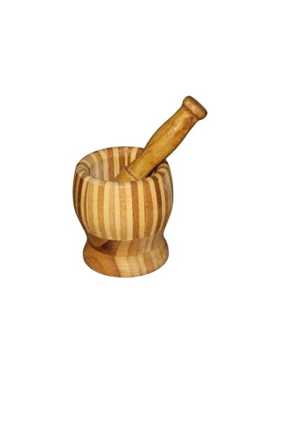 WDA هاون ومدقة خشبيان - مطحنة توابل طبيعية للمطبخ.