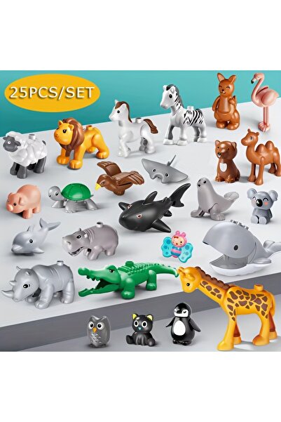 Choice 25pcs 25pcs Big Size Figure Animals Block Farm Series Big Particles Bu...