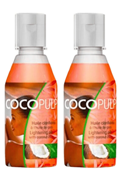 COCO PULP Two 50ml bottles of coconut oil skin lightening oil