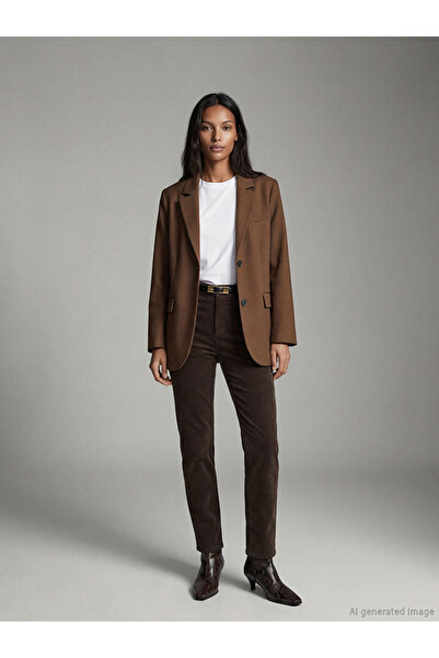 LC Waikiki UZG STORE'dan Stil Sahiplerine Kruvaze Roba Yaka Kadın Kaşe Blazer...