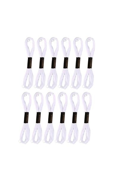 Choice 12 خيط تطريز أبيض جاهز للتجميع، مثالي للتطريز بالغرز المتقاطعة، مناسب ...