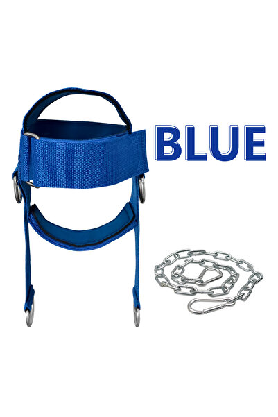 Choice Blue Head Harness Sports Neck Training Exerciser Strap Muscle Builder ...