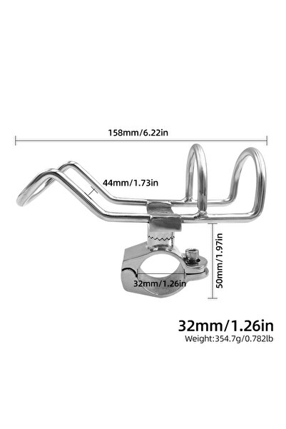 Choice حاملان لقصبة الصيد، مقاس 32 مم، نوعان، أقواس تثبيت من الفولاذ المقاوم ...
