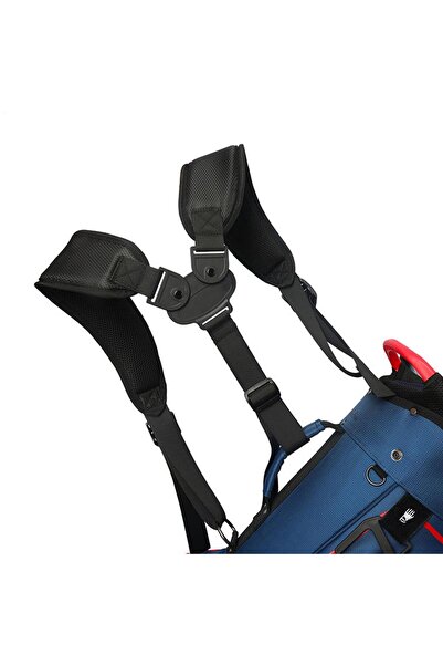 Choice حزام كتف مزدوج أسود اللون، قطعة واحدة، محمول، بديل لحزام حقيبة الجولف،...