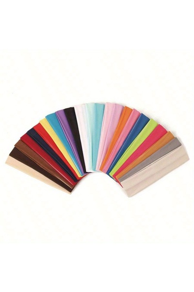 Choice ١٠ قطع بألوان عشوائية، أو ١/٥/١٠ قطع بلون موحد، عصابة رأس عالية المرونة، عصابة رأس لتمارين اليوغا، مانعة للتعرق.