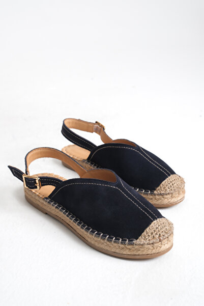 STARK SHOES Kadın Hakiki Deri Süet Espadril Sandalet