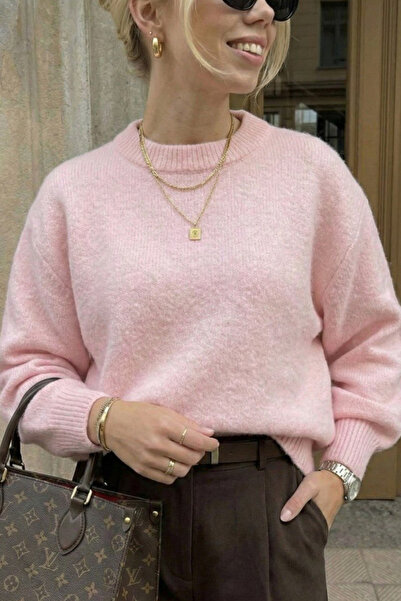 oshebu Pulover oversize pentru femei guler rotund