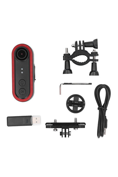 Choice كاميرا الرؤية الخلفية للدراجة الحمراء، مزودة بإضاءة خلفية، بطارية 3500...