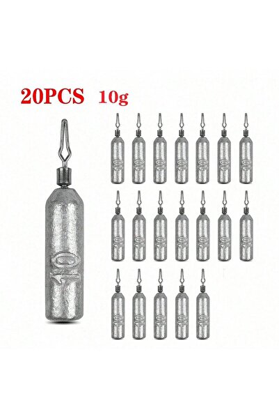 Choice 20pcs 10g Drop Shot Fishing Weights, Pencil Weights Fising Sinkers No ...