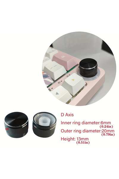 Choice3 Black 20mm Mechanical Keyboard Knob Volume Control Gear Manual Rotary...