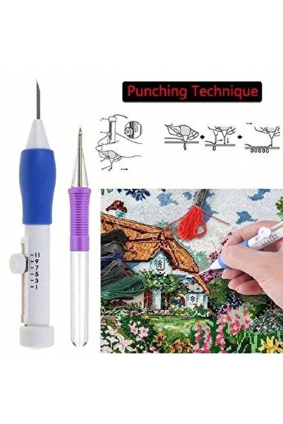 Choice DIY Embroidery Punch Needle Kit with Pen Set for Clothes Knitting & Sewing - Comprehensive Stitch...