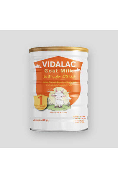 vidalac فيدالاك حليب الماعز للرضع رقم 1 GOAT 1: INFANT MILK FORMULA/ 0-12Months | 400 g
