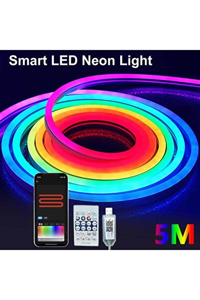 Choice شريط إضاءة RGBIC بطول 1 متر، مزود بتقنية بلوتوث، شريط إضاءة نيون LED ب...