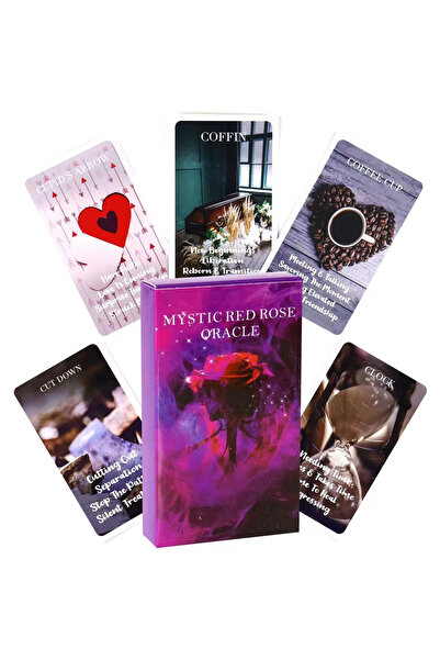 Choice ٥٢١ بطاقة أوراكل الوردة الحمراء الغامضة A ٥٣ أوراكل رؤى إنجليزية إصدار التنبؤات مجموعة أوراق اللعب G