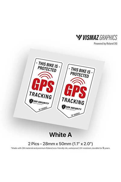 Choice ملصقات تتبع نظام تحديد المواقع العالمي (GPS) من فيزماز باللون الأبيض، ...