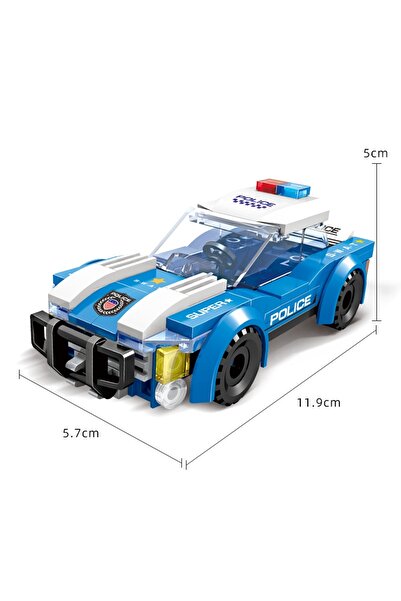 Choice no original box Police Car 100PCS Blue Police Car Building Blocks Set,...