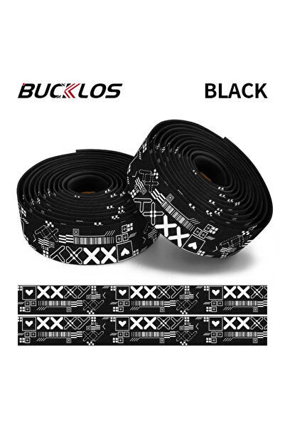 BUCKLOS شريط مقود دراجة XX-BLACK للدراجات الهوائية المخصصة للطرق الوعرة، غطاء...
