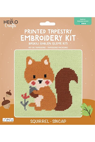 Liva Craft مرحباً مجموعة النسيج 20 × 20 سنجاب