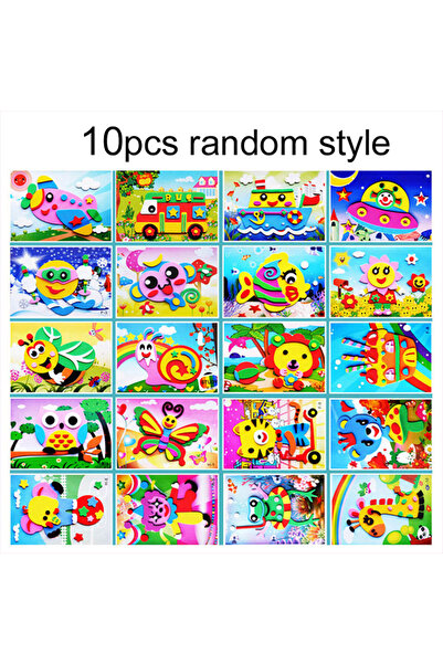 Choice1 ١٠ قطع عشوائية، ٥-٢٠ قطعة، لعبة ملصقات إسفنجية للأطفال من مادة EVA، أ...