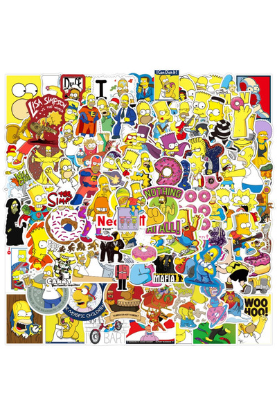 Choice ٥٠ قطعة أو ٥٠/١٠٠ قطعة من ملصقات شخصيات كرتونية من عائلة سيمبسون، مناس...