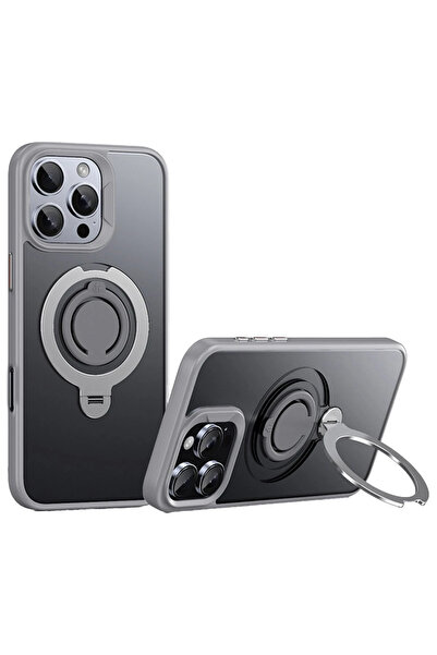 Joko 1613020747 غطاء ماج سيف دوار 360 درجة لهاتف آيفون 16 برو - (132030) رماد...