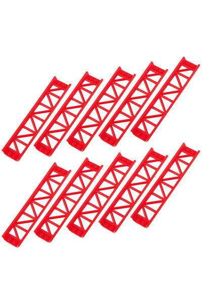 Choice17 25059 Red x 10 Roller Coaster Series Building Blks Rail Chassis Bow ...