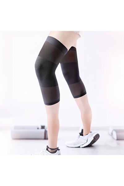Choice زوج واحد من أكمام الركبة الرقيقة للنساء باللون الأسود، واقيات ركبة صيف...