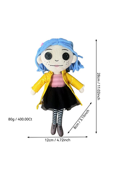 Choice A 28cm Coraline Plush Stuff Cartoon Figure Kawaii Doll Soft Pillow Ugl...