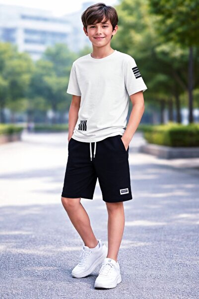 EMSA LİFE طقم شورت للأولاد مع تفاصيل جيبية