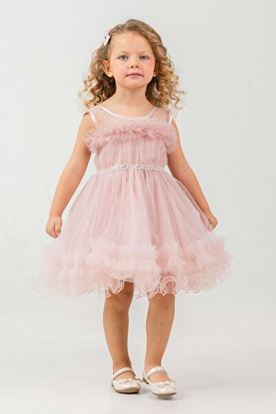 Mnk Baby&Kids فستان سهرة للفتيات من أريزونا M00782 بودرة