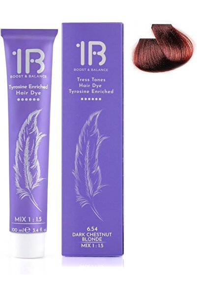 1B كريم صبغة الشعر رقم 6.34 أشقر كستنائي داكن - صبغة شعر دائمة بلون أشقر دافئ