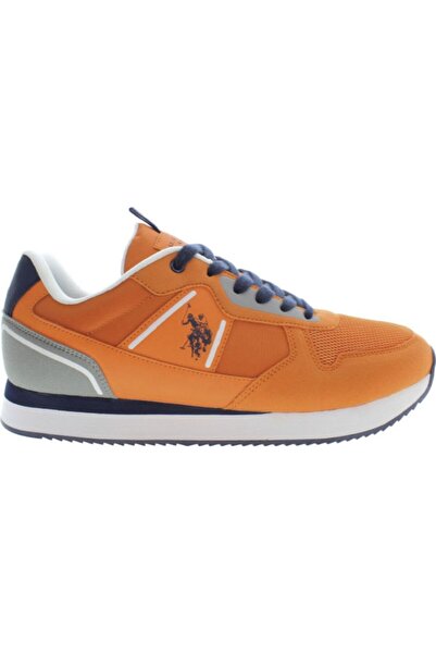 U.S. Polo Assn. U.S. Polo sports shoes, men, orange, mo.NOBIL009M3TH3, sports design with laces and logo, 45