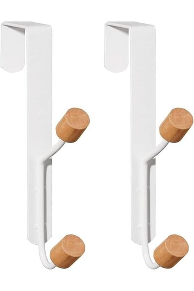 Arabest خطافان للتعليق فوق الباب، خطافان معدنيان مزدوجان شديدا التحمل، خطافات...