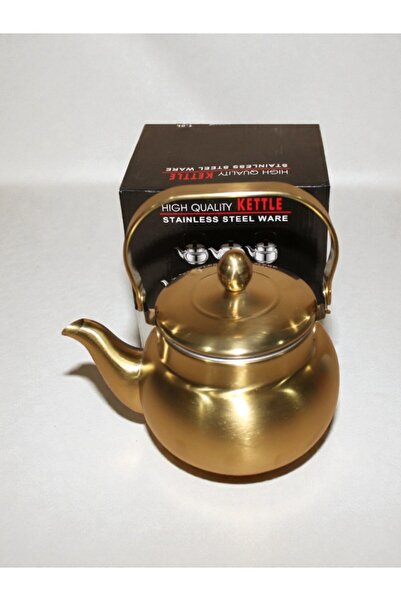 WDA غلاية شاي من الفولاذ المقاوم للصدأ مع مصفاة، لون ذهبي، مقبض مقاوم للحرارة...