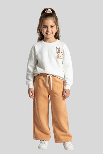 ww waka waka kids store Σετ φούτερ και παντελόνι με φαρδύ πόδι για κορίτσια K...