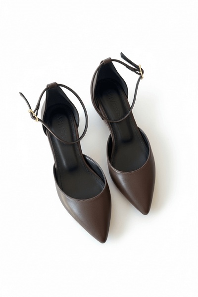 DİVOLYA Happy Brown (3 cm Heels) Pointed Toe Heeled Shoes