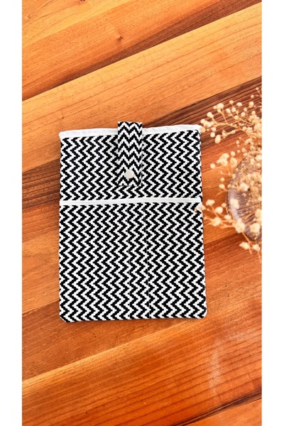 runa Zigzag Desen kitap&tablet kılıfı 25-30 cm ölçülerinde duck keten