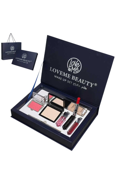 LOVEME BEAUTY Mini Complete Makeup Box Set – Daily Makeup Essentials Collection for Travel and Gifts with a Luxurious Gift Bag